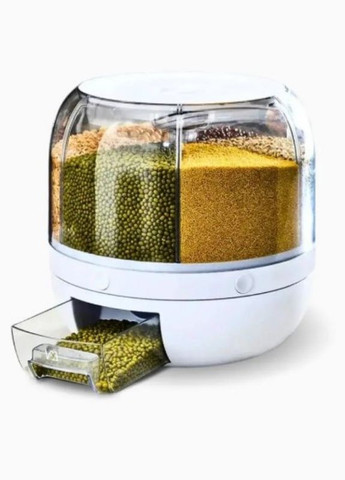 Органайзер для сыпучих продуктов с дозатором вращающийся на 6 отделений (2104218248) No Brand (329694881)