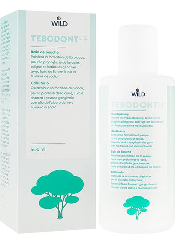 Ополіскувач для порожнини рота з олією чайного дерева та фторидом Tebodont-F (Melaleuca Alternifolia) 500ml (266903-121748) Dr.Wild (368649166)