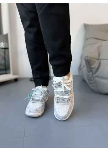 Белые летние кроссовки nike sb x louis vuitton white grey найк сб данк No Brand