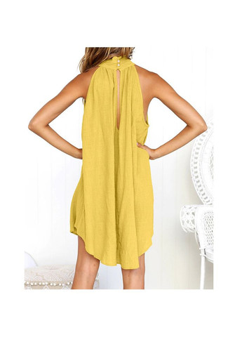 Платье летнее желтое пляжное, туника пляжная No Brand (360897369)