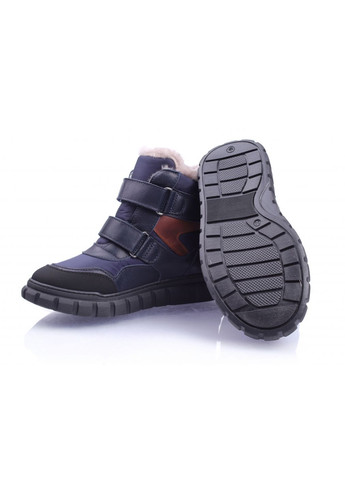 Цветные зимние ботинки зимние 2518 для мальчиков сине-коричневые. размер 31 Topitop