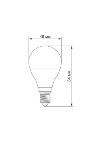 Светодиодная лампа G45 6W E27 4100K 220V (TLG4506274) (1283497) Titanum (380442349)