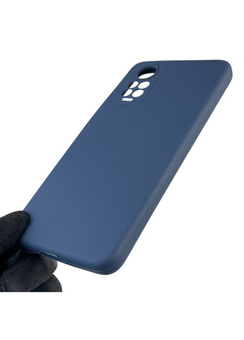 Чехол для Redmi Note 11 Pro 4G силиконовый с микрофиброй на сяоми редми нот 11 про 4г темно-синий Xiaomi (366386256)