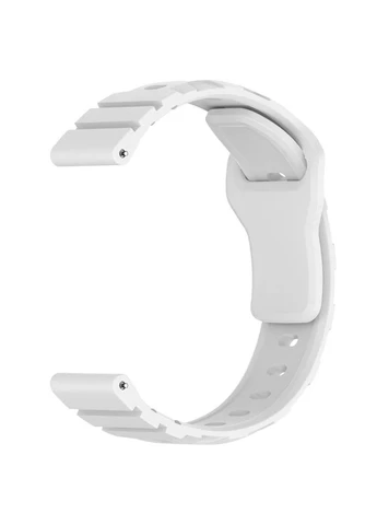 Силиконовый ремешок 20mm белый гладкий матовый для Smart Watch Epik No Brand (402116915)
