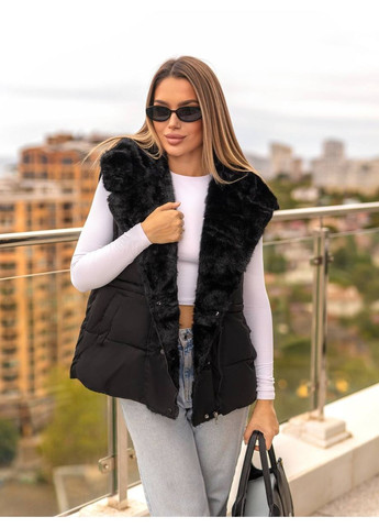 Чорна демісезонна куртка -трансформер, колір чорний Fashion