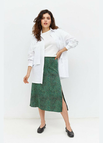 Спідниця жіноча міді з розрізом зелена MKRM4020-2 Modna KAZKA (336934082)