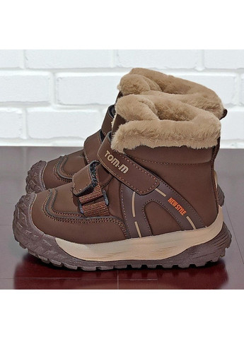 Зимові черевики для хлопчика на вовні дутики на овчині хайтопи на липучках Tom.M (363988560)