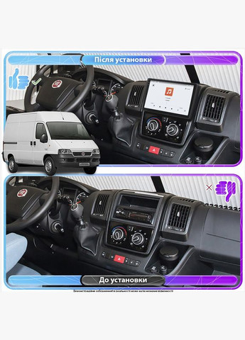 Штатная магнитола для Fiat Ducato II 2006-2011 экран 9" 4/64 QLED CarPlay 4G Wi-Fi GPS 360 Prime 5шт Lesko (336204937)