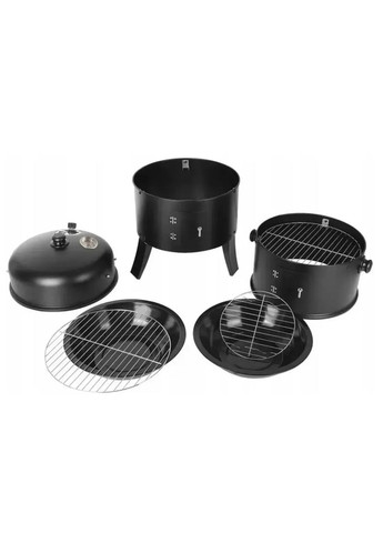 Гриль-коптильня угольная Garden Line, черный. Садовый гриль на углях для дачи. Коптилка домашняя,универсальная No Brand Garden Line BBQ5306 (345707454)