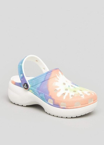 Белые крокс классик клог платформа clog Crocs