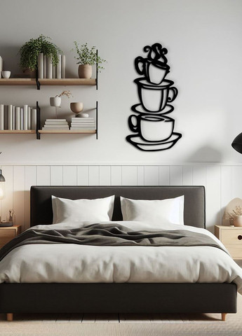 Современная картина на кухню, декор для комнаты "Хороший кофе", декоративное панно 50х25 см Woodyard (291843148)