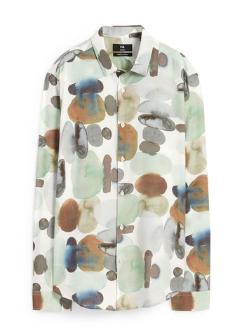 Цветная кэжуал рубашка однотонная C&A