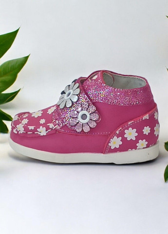 Демісезонні черевики для дівчинки утеплені 100-6 малинові Шалунишка (298876781)