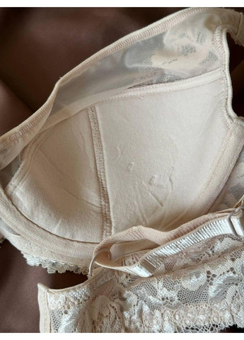 Бежевий комплект бюстгальтер + трусики макси 11153 бежевий Lanny Mode