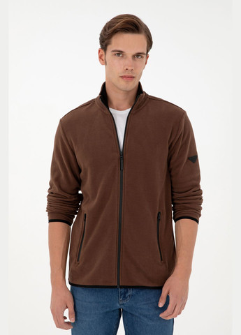 Кофейный свитшот u.s. polo assn. мужской U.S. Polo Assn. (324210899)