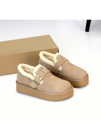 Helen Зимові лофери бежевий з натуральна замша, україна — зима (366684777)