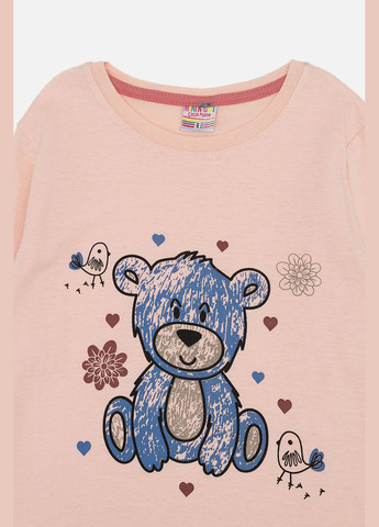 Персикова всесезон піжама для дівчинки колір персиковий цб-00258233 MINI NIGHT