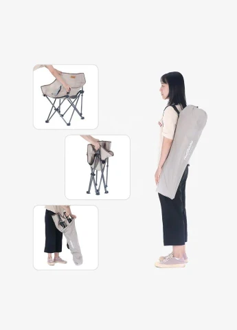 Крісло складане NH20JJ022 600D Oxford Cotton / сталь, чорний Naturehike (398218307)