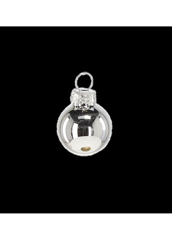 Елочные стеклянные шарики комплект 24 шт, Ø 2,5 см, серебряные Chomik (367114100)