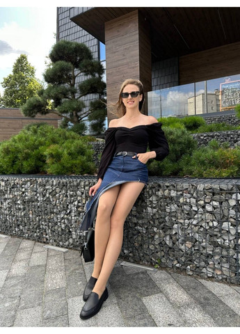 VZUTIK Жіночі шкіряні лофери (4500-1) чорний з натуральна шкіра, україна — літо (288186307)