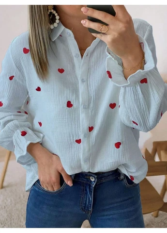 Блакитна блуза SHEIN