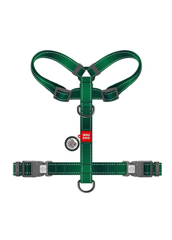 Шлея для собак анатомічна H-подібна WAUDOG Nylon Mono з QR-паспортом, світловідбивна, пластиковий фастекс, розмір, Ш 20 мм, А No Brand (363201346)