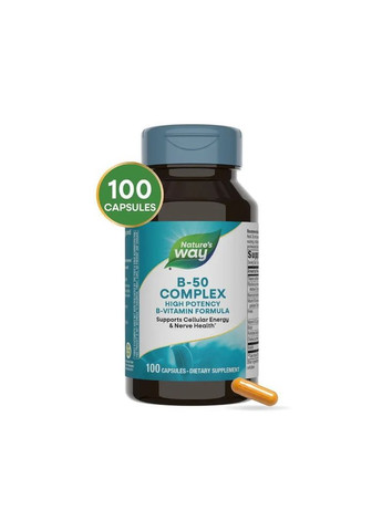 Витамин В-50 комплекс B-50 Complex 100 капсул Nature's Way (361116511)