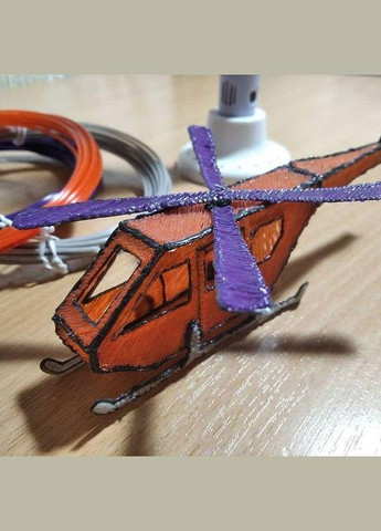 3D-ручка з Еко Пластиком (90м) c Трафаретами з LCD екраном 3D Pen 2 Original Blue 3dpen (373642437)