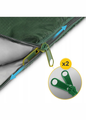 Спальний мішок (спальник) ковдра 2 в 1 Standard 8...+20°C R Olive/Grey () Mountain Goat P-5905973400961 (295926460)