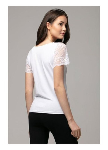 Біла модна біла блуза з вискози та мережива розмір л selena-віолана Violana