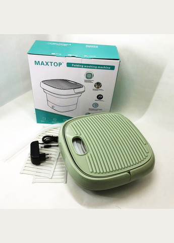 Складная стиральная машина silicon washing machine, Портативная стиралка ведро. Цвет: зеленый Maxtop (372908449)
