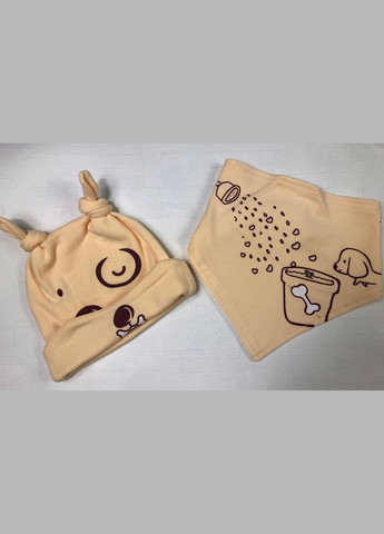 Шапка+хомут Dog беж 3943-48 No Brand (306518634)