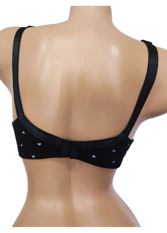 Чёрный минимайзер бюстгальтер Diana без косточек хлопок
