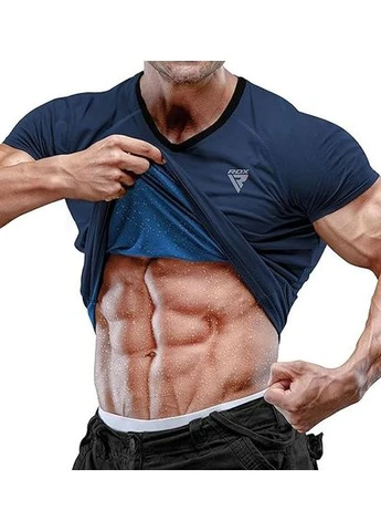 Чоловіча футболка M1 з ефектом сауни Navy Blue L RDX (394717321)