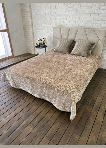 Покривало на ліжко 210х230 см плюш Бежевий (П4К-plush-pled-001) No Brand (306633713)