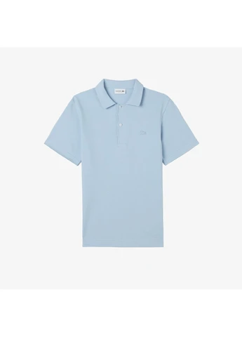 Голубой футболка-поло для мужчин Lacoste однотонная