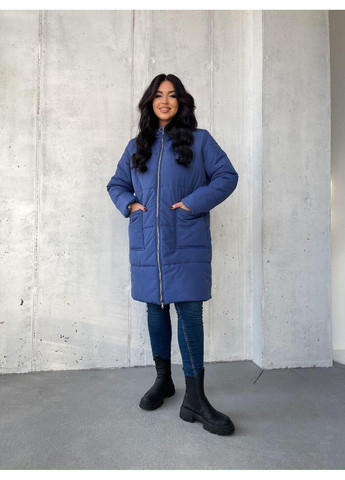 Синє зимнє Тепле зимове пальто Sofia