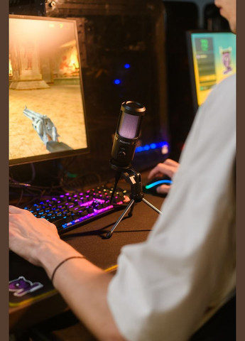 Студийный конденсаторный USB микрофон РМ461TR RGB с подсветкой () Maono (314864737)