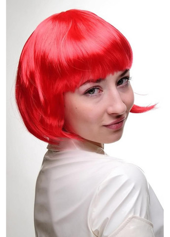 Перука жіноча яскраво-червона коротка боб каре, синтетичне волосся для карнавалу, Хелловіну, вечірок зміна образу No Brand (365728599)