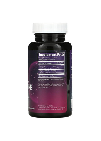 Ацетил-Л-Карнітин для схуднення Acetyl L-Carnitine,, 500 мг, 60 капсул MRM (364312550)