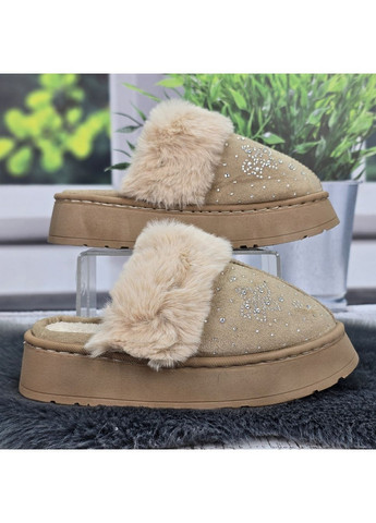 Бежевые тапочки домашние Fashion