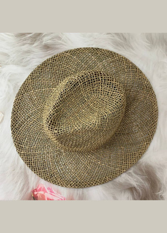 Жіночий літній капелюх Федора плетений з водоростей No Brand (293815333)