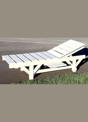 Шезлонг садовий з дерева Яфран зефір (ШЗЛ-001120) No Brand (328960860)