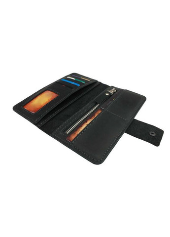 Шкіряний портмоне Working ручної роботи натуральна шкіра на кнопках магнітах клатч гаманець, чорний, 18*11 см No Brand (329746569)