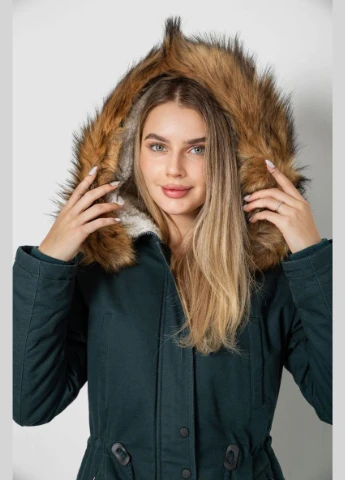 Темно-зеленая зимняя парка женская зимняя Ager 244R809
