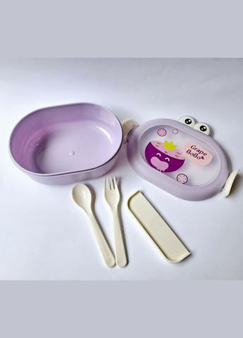 Ланч-бокс пластмассовый 1000мл PB-4494 фиолетовый No Brand (326800889)