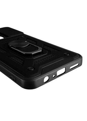 Чехол для Galaxy A20S (SM-A207F) бронированный с кольцом со шторкой на самсунг а20с чёрный rg1 Samsung (366018962)