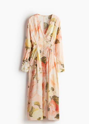 Персикова кежуал сукня H&M з квітковим принтом