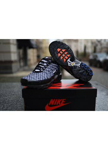 Чорні Осінні кросівки чоловічі nike air max plus tn black france blue white найк аір макс тн плюс No Brand
