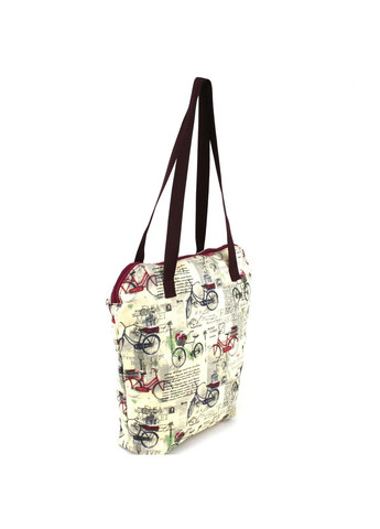 Жіноча сумка шопер 2704.103 бежева з червоним Wallaby (348418844)